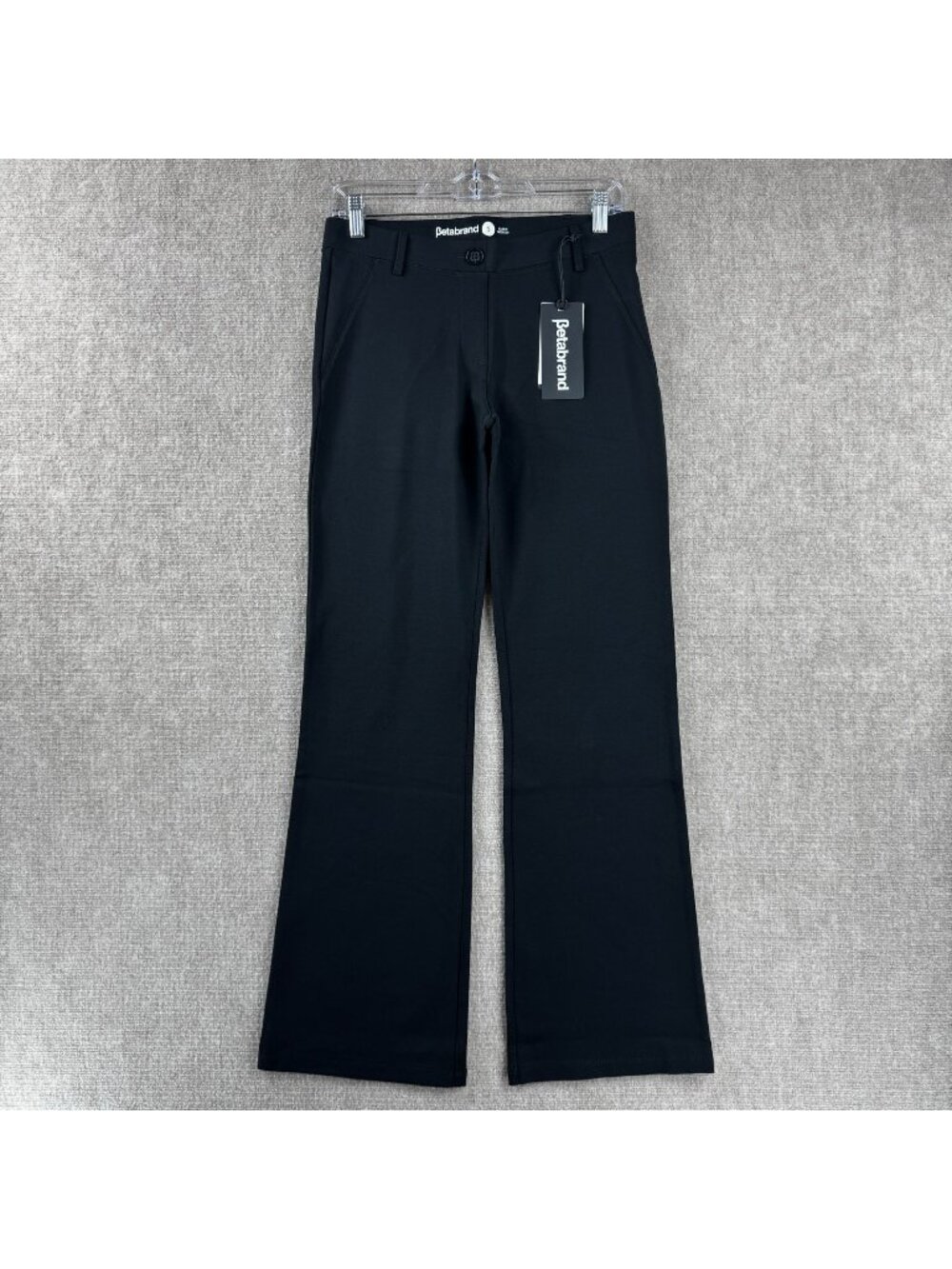 Betabrand Bootcut Classic Dress Pant Yoga Pant Small Black Ponte Knit Capsule